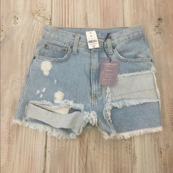 LF High waist denim destroyed shorts NWT - Picture 2 of 4